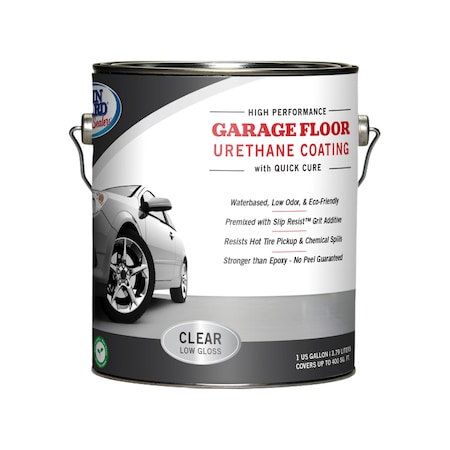 Rainguard Brands 1 Gal. Kit Garage Floor Urethane Coating + Anti-Slip Low Gloss, Clear SP-1506